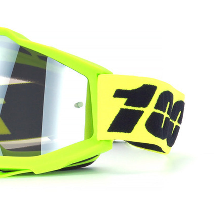 1002 | Motocross Goggles | Cylindrical Tear-Off Lens, UV400 Protection | Motocross Riding-Lime Lens / Lime Frame-Snowledge