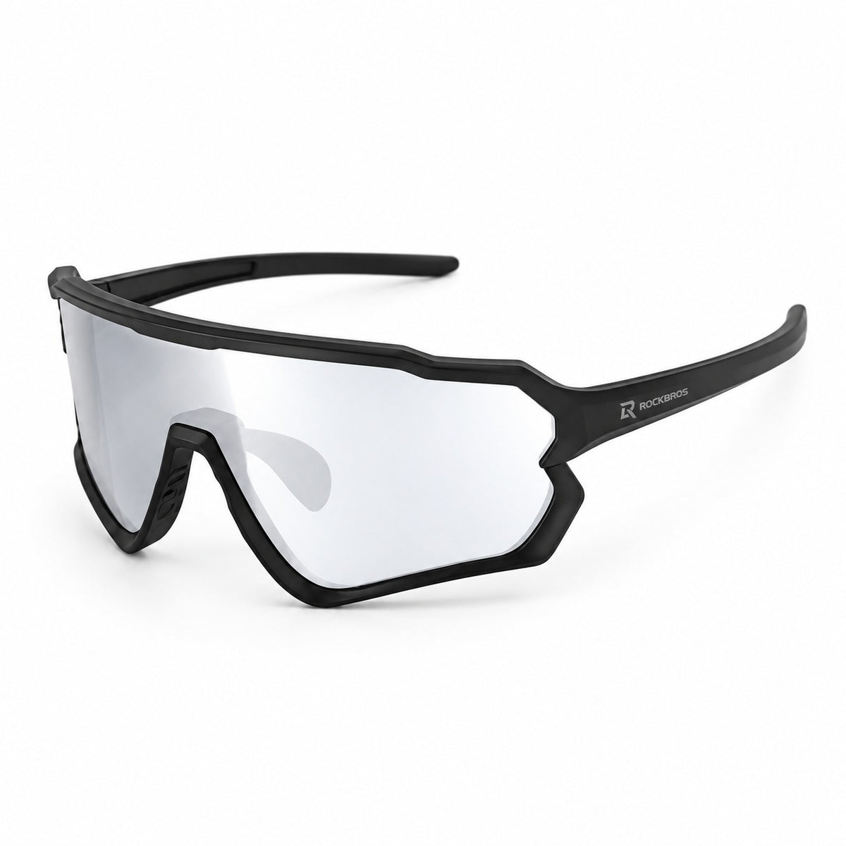 HB-510 | Sports Sunglasses | Cylindrical Lens, Adjustable Nose Guard | Sports Use-Gray lens / Black frame-Snowledge