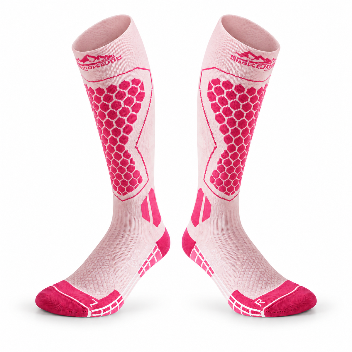 DWZ04 | Long Wool Blend Ski Socks | Calf Support and Smooth Toe Seam