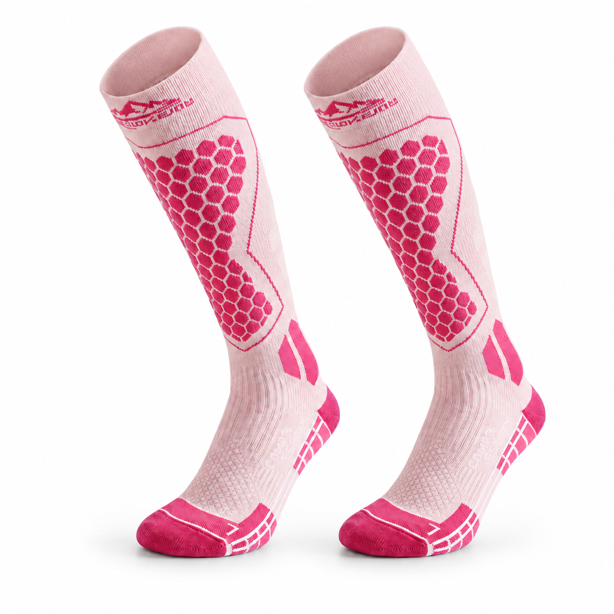 DWZ04 | Long Wool Blend Ski Socks | Calf Support and Smooth Toe Seam