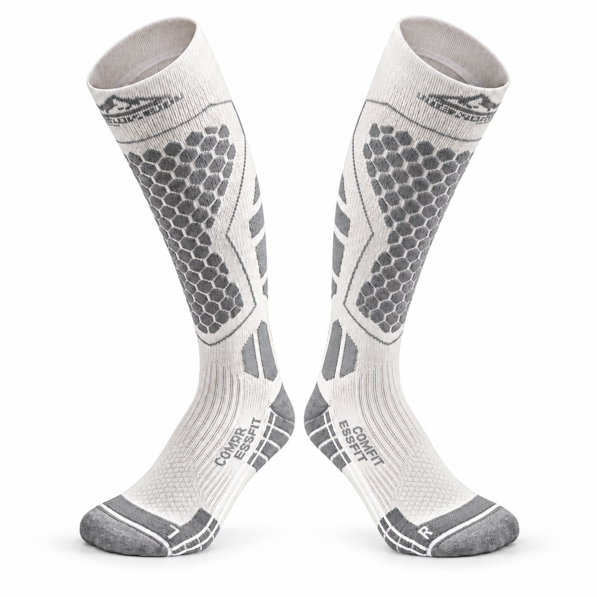 DWZ04 | Long Wool Blend Ski Socks | Calf Support and Smooth Toe Seam