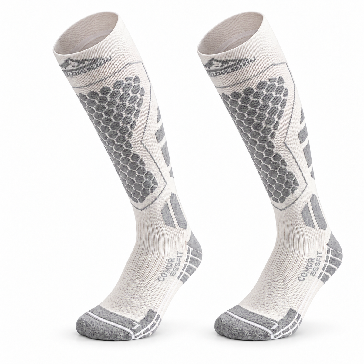 DWZ04 | Long Wool Blend Ski Socks | Calf Support and Smooth Toe Seam