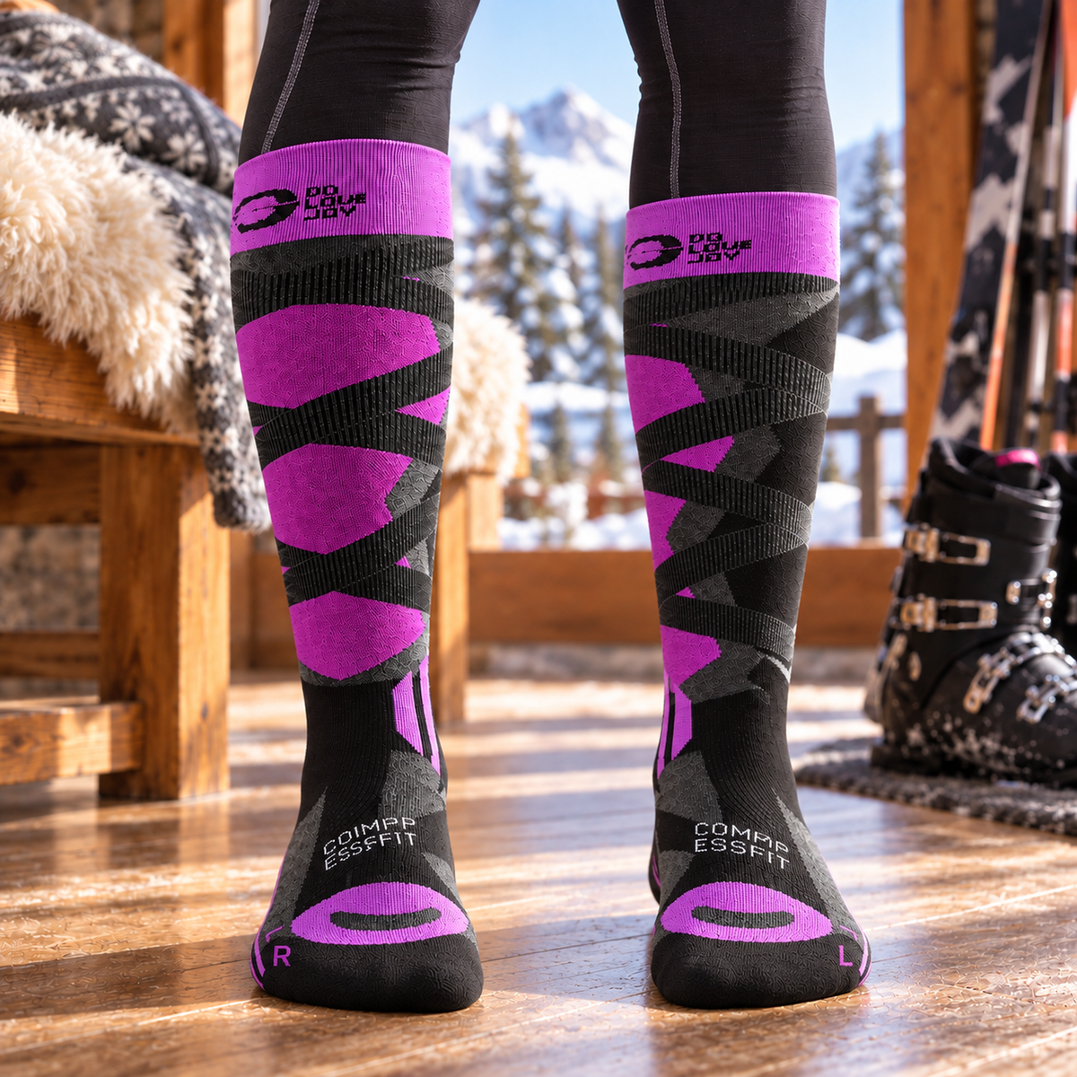DWZ05 | Long Ski Socks | Breathable Knit and Graduated Compression