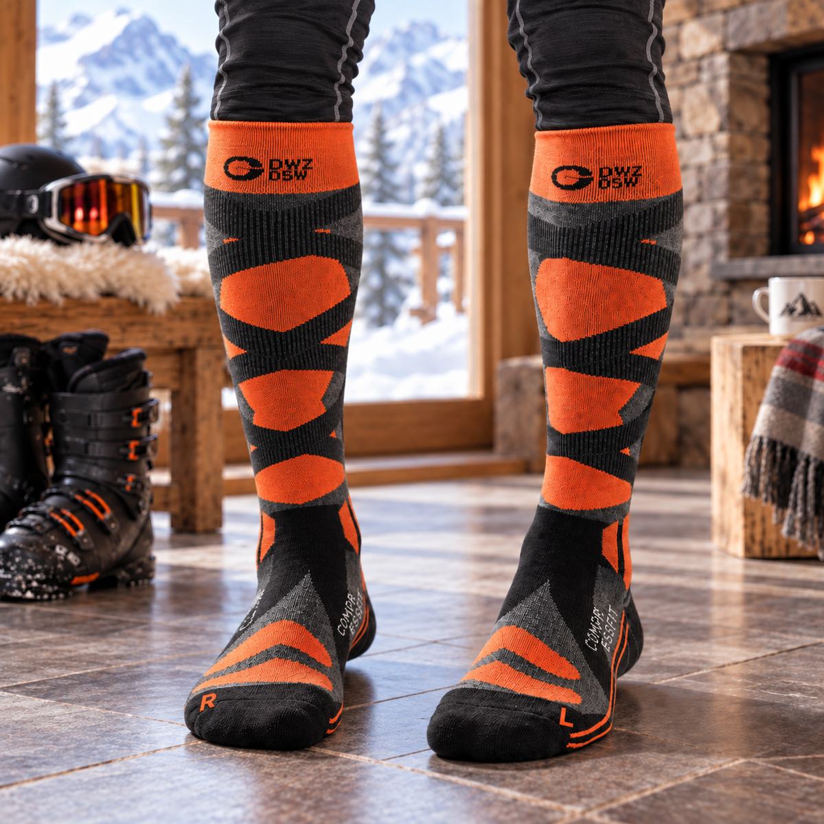 DWZ05 | Long Ski Socks | Breathable Knit and Graduated Compression