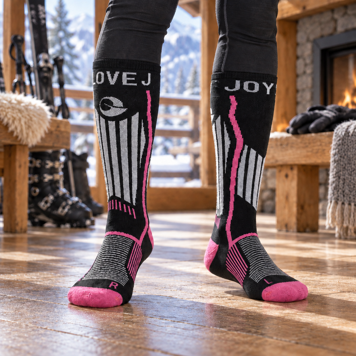 DWZ20 | Wool Blend Ski Socks | Zoned Cushioning and Graduated Compression