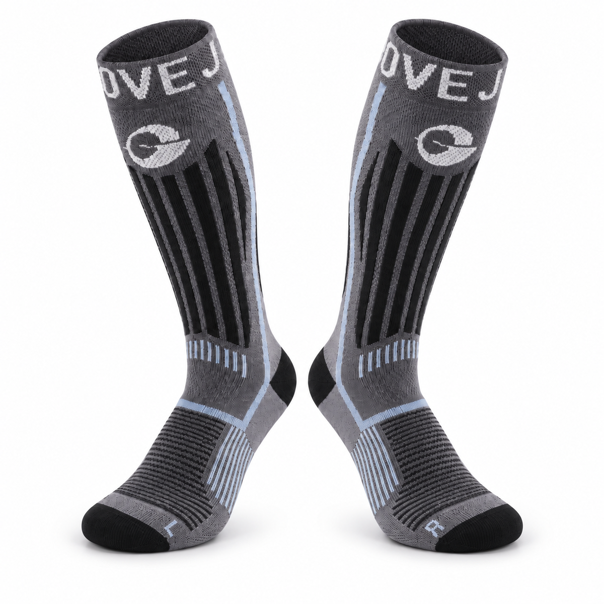 DWZ20 | Wool Blend Ski Socks | Zoned Cushioning and Graduated Compression