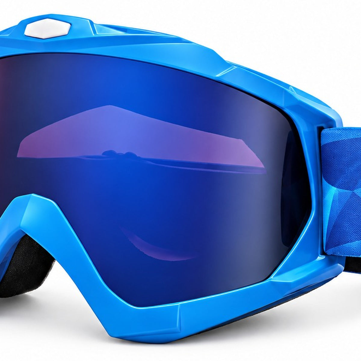 HB-156 | Motocross Goggles | Cylindrical Tear-Off Lens, UV400 Protection | Motocross Riding-Blue Lens / Blue Frame-Snowledge
