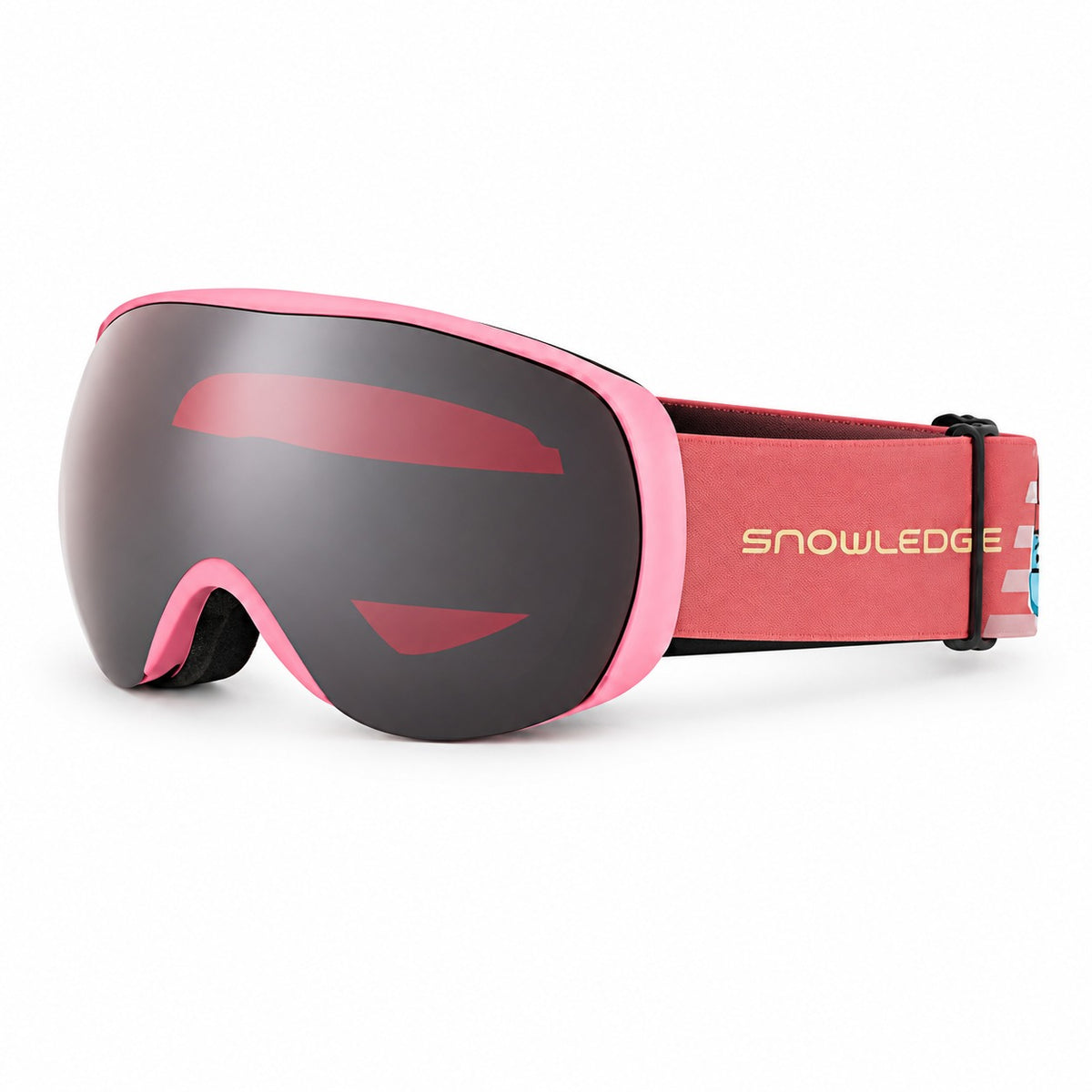 HB-198B | Youth Ski Goggles | Spherical Lens, UV400 Protection | Skiing and Snowboarding-Pink Lens / Pink Frame / Pink Strap-Snowledge