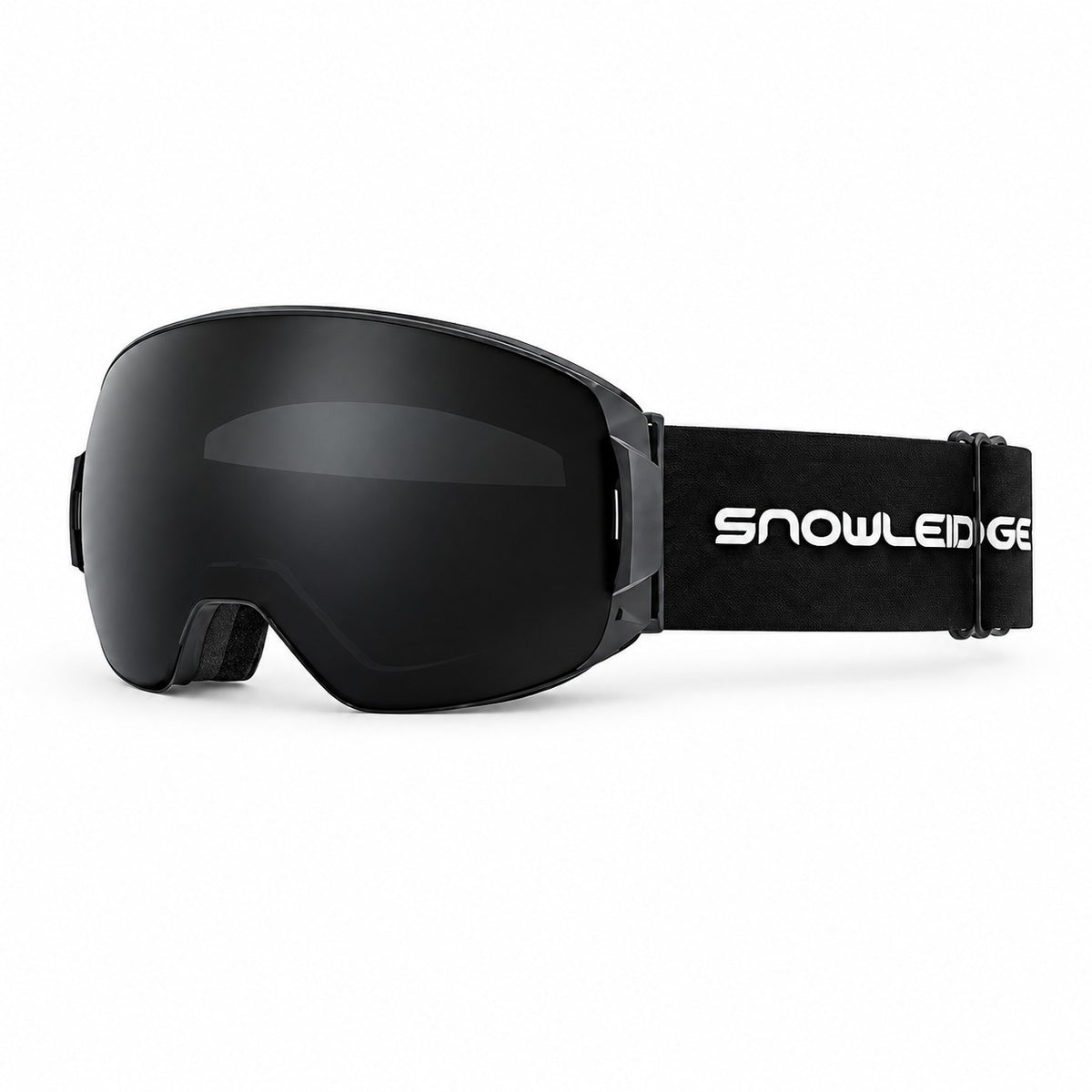 HB-29 | Ski Goggles | Magnetic Lens System, Side Lock | Skiing and Snowboarding-Black Lens / Black Frame / Black Strap-Snowledge