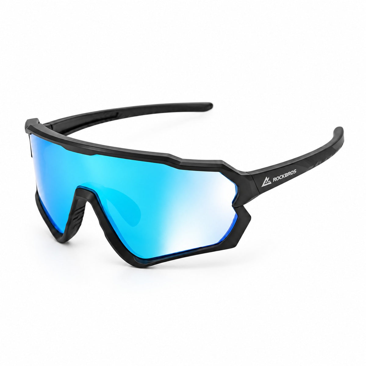 HB-510 | Sports Sunglasses | Cylindrical Lens, Adjustable Nose Guard | Sports Use-Gray Lens / Black Frame-Snowledge
