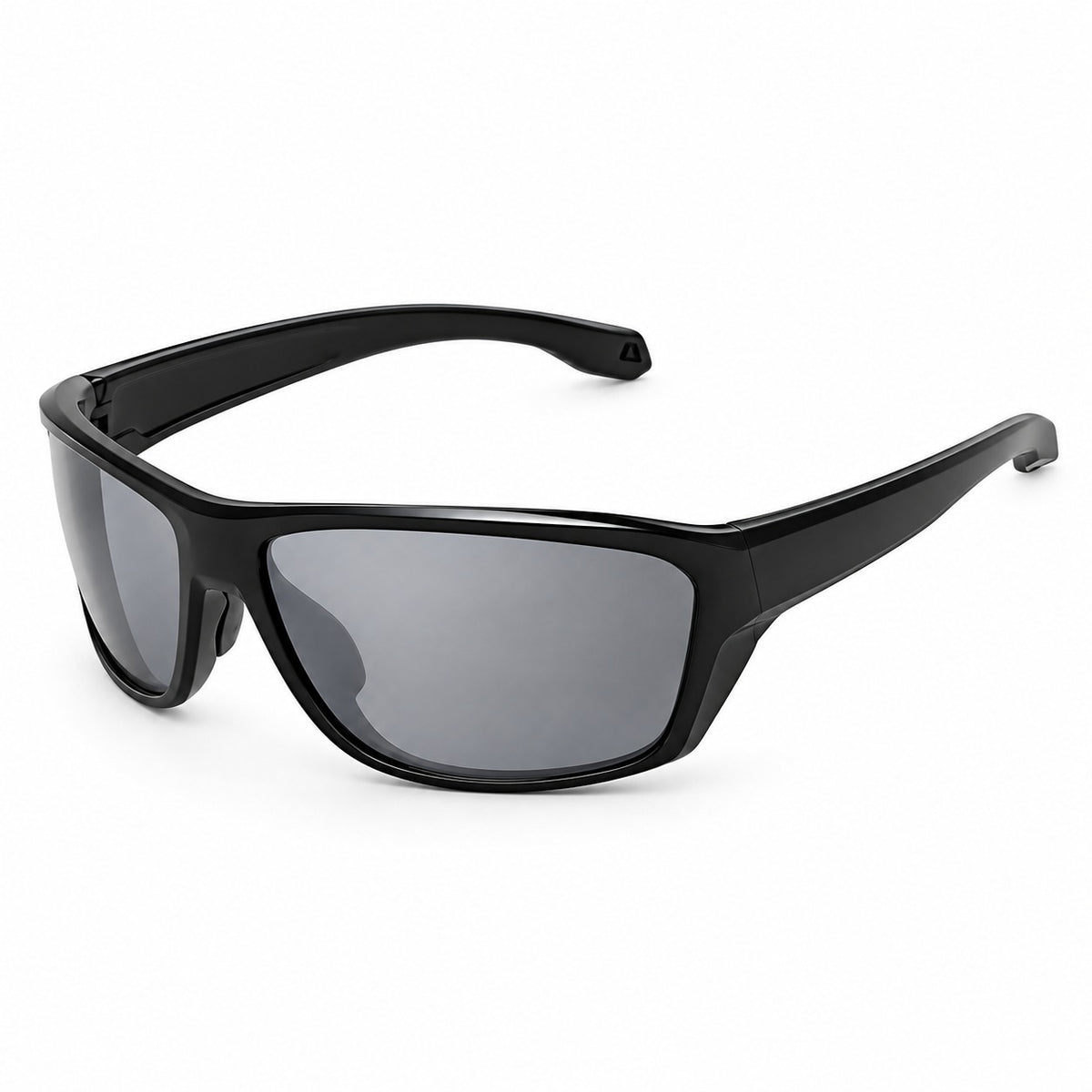 HB-529 | Sports Sunglasses | Spherical Lens, Soft Neck Strap | Outdoor Sports-Gray Lens / Black Frame-Snowledge