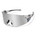 HB-546 | Sports Sunglasses | Cylindrical Lens, Adjustable Nose Guard | Sports Use-Gray Lens / Gray Frame-Snowledge
