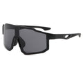 SG9337 | Sports Sunglasses | Cylindrical Lens, Adjustable Nose Guard | Sports Use-Black Lens / Black Frame-Snowledge