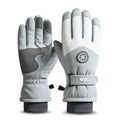 SK15 | Ski Gloves | Touchscreen Fingertips and Fleece Lining-Aviation Gray-Snowledge
