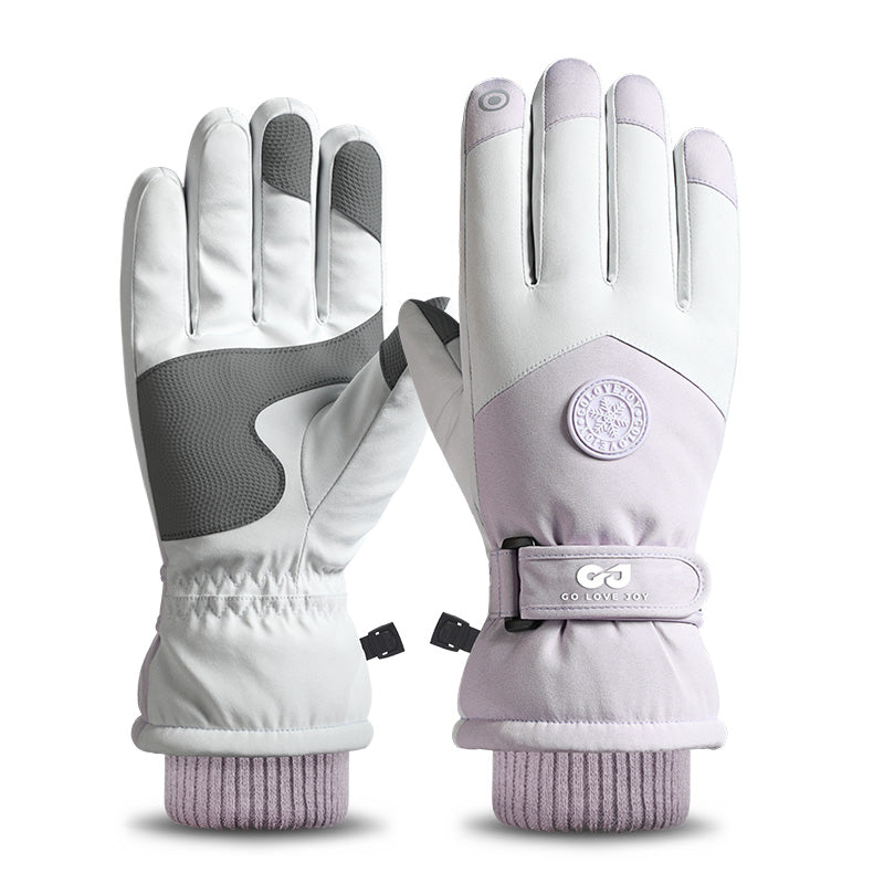 SK15 | Ski Gloves | Touchscreen Fingertips and Fleece Lining-Hyacinth Purple-Snowledge