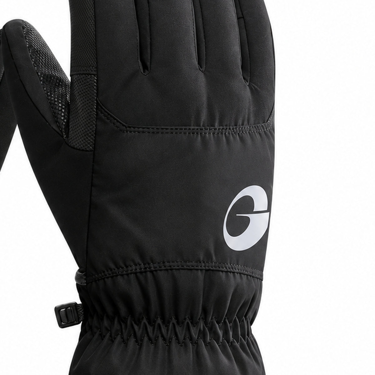 SK45 | Ski Gloves | TPU Waterproof Membrane and Sheepskin Palm-Classic Black-Snowledge