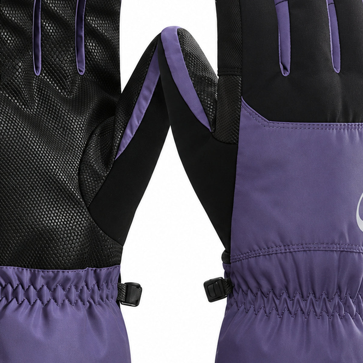 SK45 | Ski Gloves | TPU Waterproof Membrane and Sheepskin Palm-Dark Purple-Snowledge