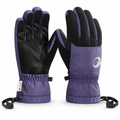 SK45 | Ski Gloves | TPU Waterproof Membrane and Sheepskin Palm-Dark Purple-Snowledge