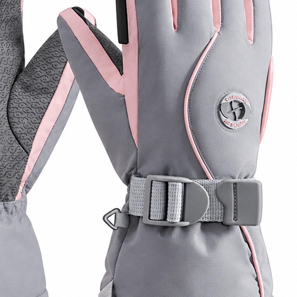 SK47 | Ski Gloves | Touchscreen, Insulated Lining and PU Grip-Mica Gray-Snowledge