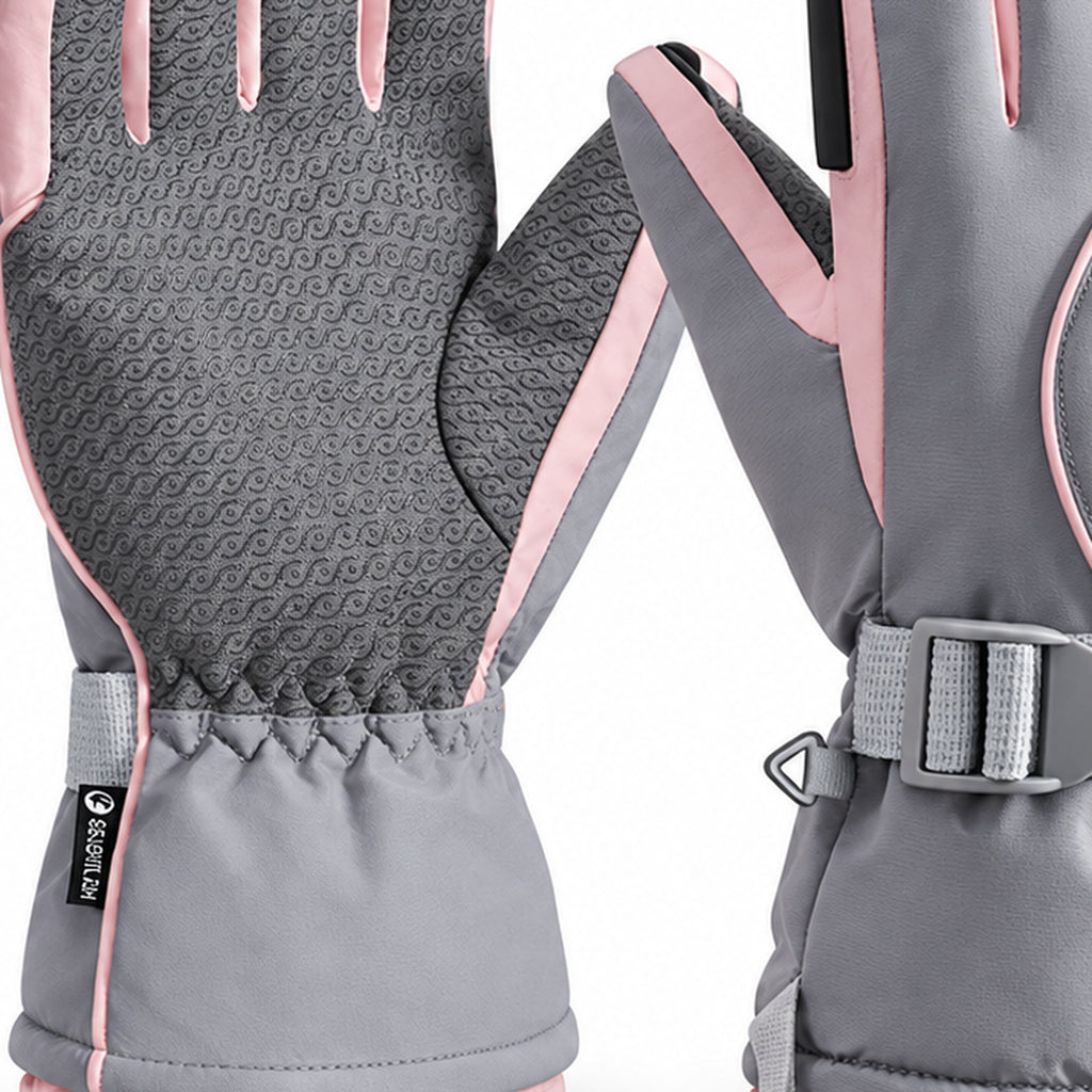 SK47 | Ski Gloves | Touchscreen, Insulated Lining and PU Grip-Mica Gray-Snowledge