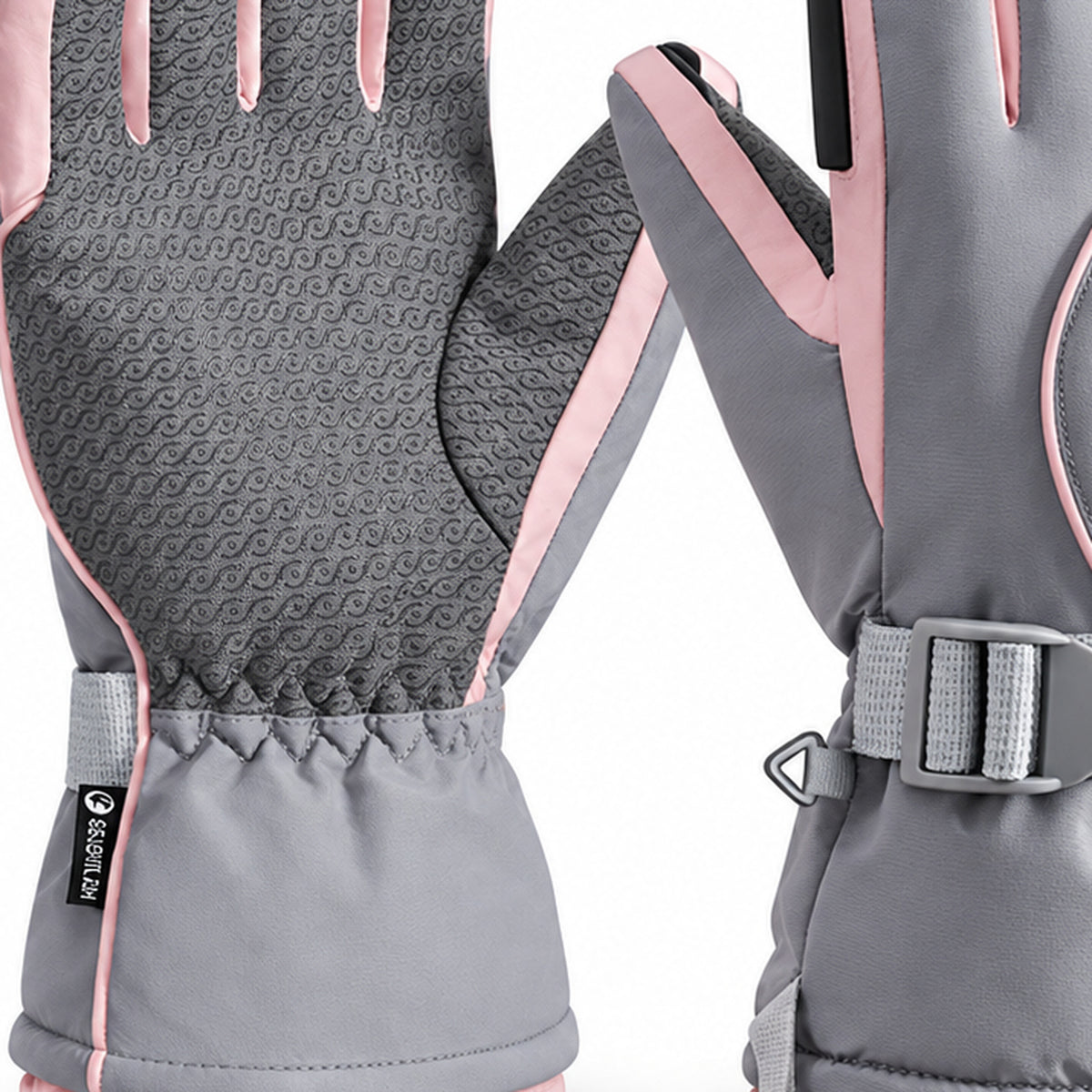 SK47 | Ski Gloves | Touchscreen, Insulated Lining and PU Grip-Mica Gray-Snowledge