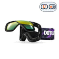 Halo 2 | Snow Goggles | Photochromic Cylindrical Lens, UV400 Protection | Skiing and Snowboarding-Green Lens / Black Frame / Black Strap-Snowledge