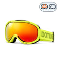Scout | Kids Snow Goggles | Spherical Lens, UV400 Protection | Skiing and Snowboarding-Orange Lens / Yellow Frame / Yellow Strap-Snowledge